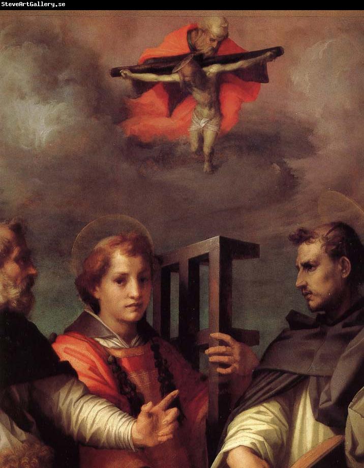 Andrea del Sarto Saint Augustine to reveal the mysteries of the three